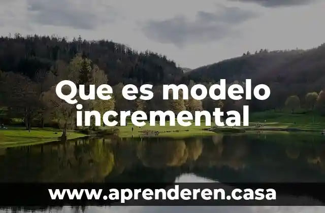 Que es modelo incremental