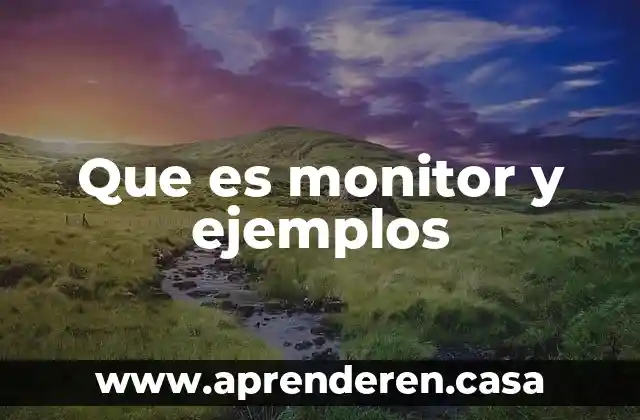 Que es metros y ejemplos 4 Que es monitor y ejemplos