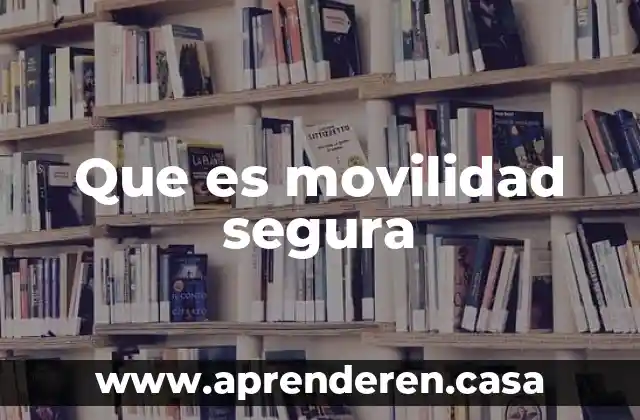 Que es movilidad segura