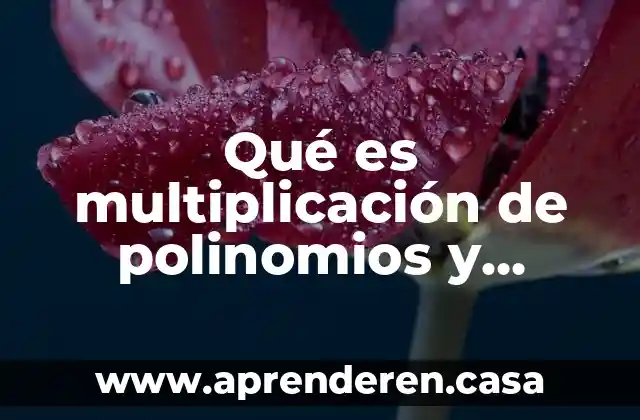 Qué es multiplicación de polinomios y ejemplos