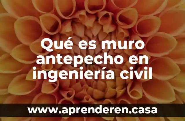 Que es la ingenieria quimica petrolera 5 Qué es muro antepecho en ingeniería civil