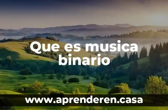 Que es musica binario