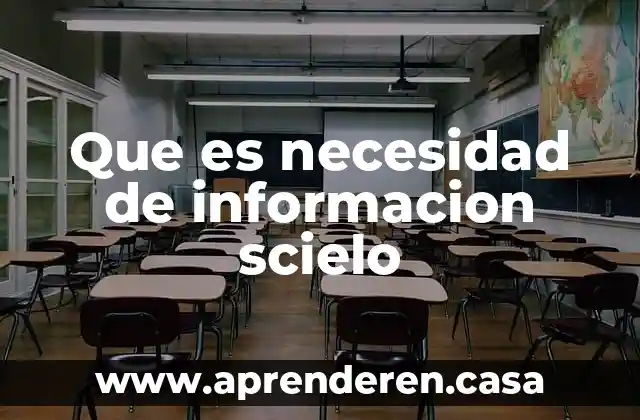 Qué es la palabra necesidad imper 6 Que es necesidad de informacion scielo