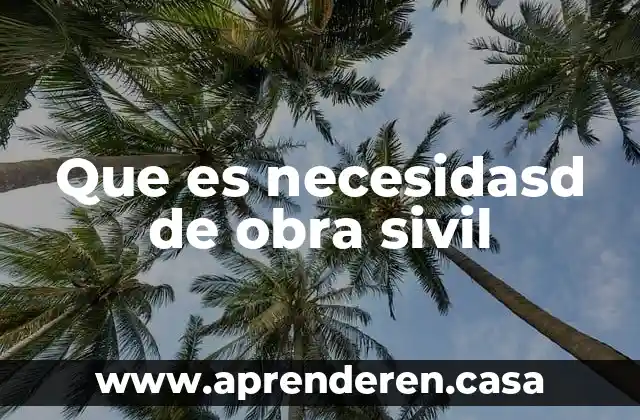 Que es una obra bidimensional y tridimensional 3 Que es necesidasd de obra sivil