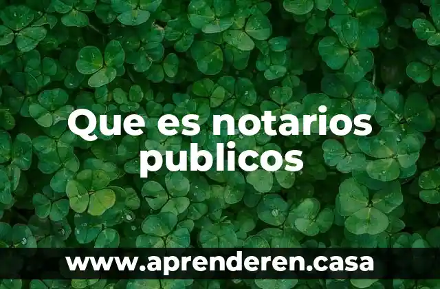 Que es notarios publicos