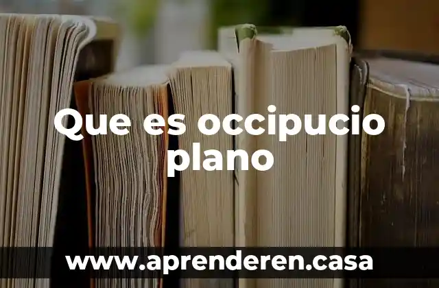 Que es un plano parasagital 7 Que es occipucio plano