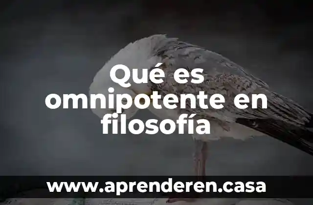 Qué es omnipotente en filosofía