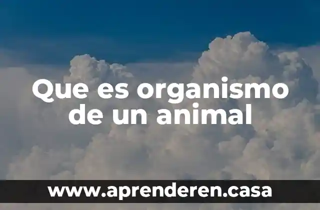 Que es organismo de un animal