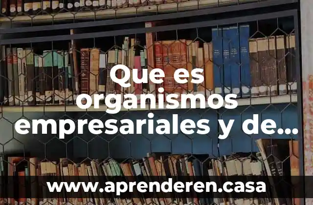 Que es organismos empresariales y de rs