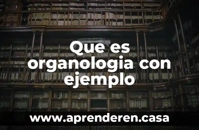 Que es organologia con ejemplo