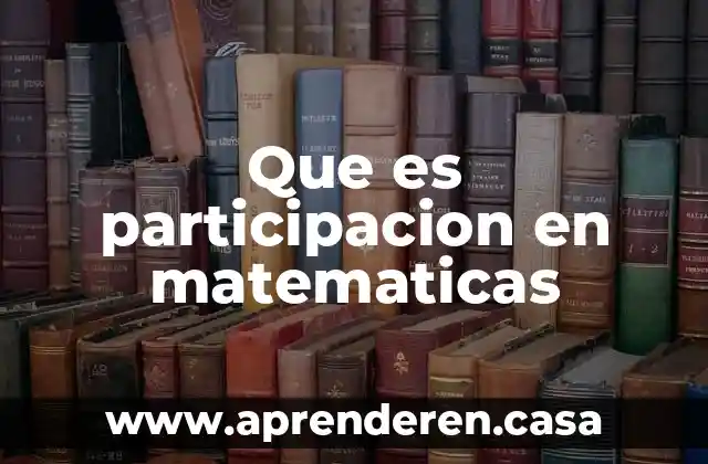 Que es una formulación sistémica 4 Que es participacion en matematicas