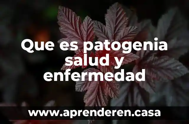 Qué es enfermedad en epidemiología 6 Que es patogenia salud y enfermedad