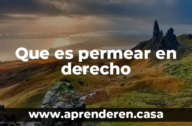 Que es crear en derecho 6 Que es permear en derecho