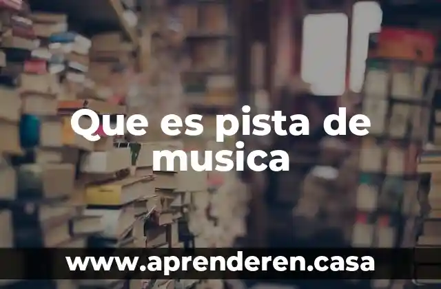 Que es pista de musica