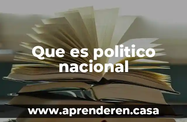 Que es politico nacional