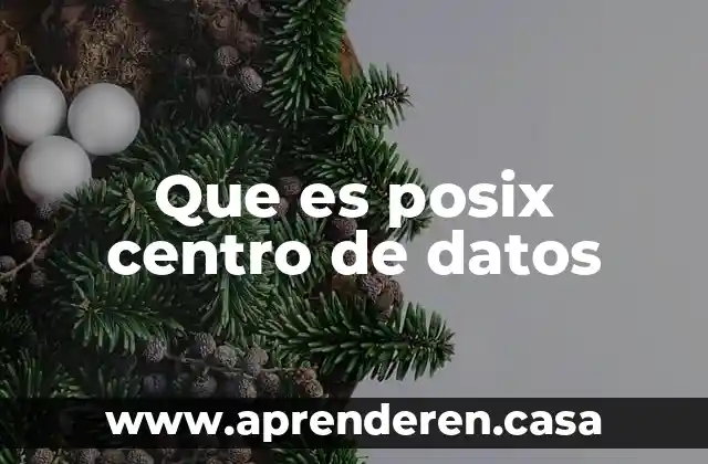 Qué es concepto de datos 8 Que es posix centro de datos