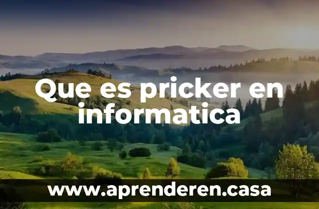 Que es pricker en informatica
