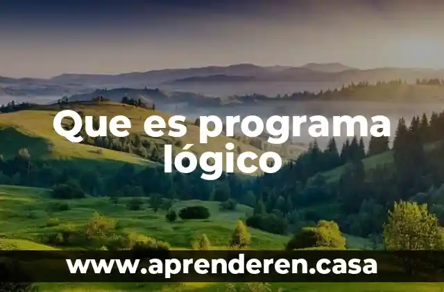 Que es programa lógico