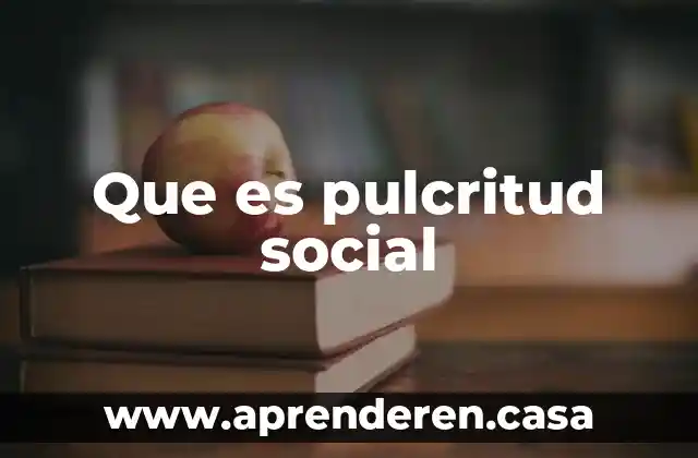 Que es rebelion social 3 Que es pulcritud social