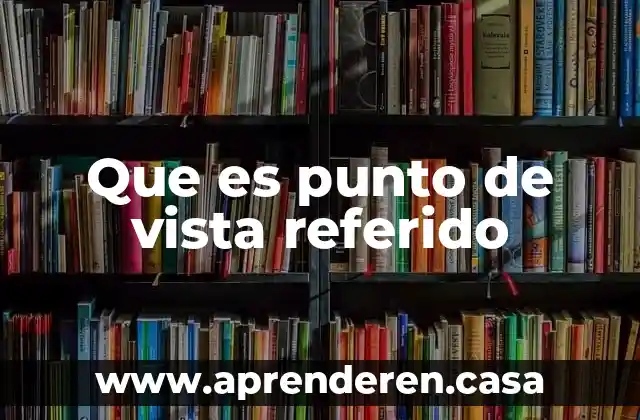 Que es punto de vista referido