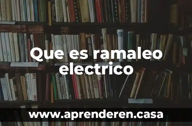Que es ramaleo electrico