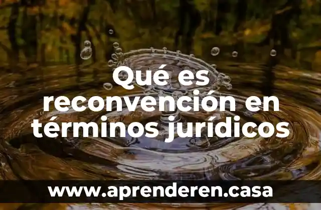 Qué es un glosario de términos 6 Qué es reconvención en términos jurídicos