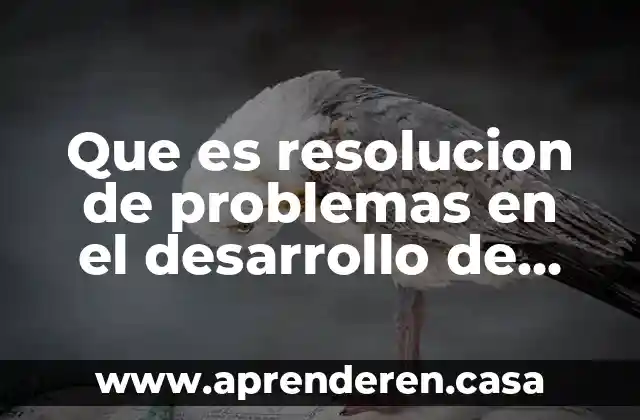 Que es resolucion de problemas en el desarrollo de competencias emprendedoras