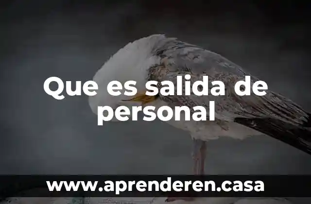 Que es salida de personal