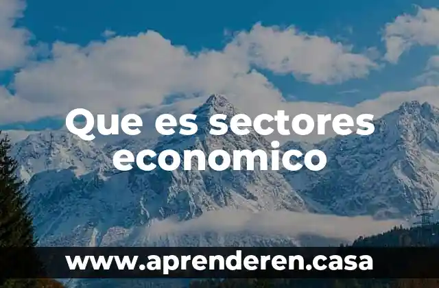 Que es una grafica de sectores y como se realiza 5 Que es sectores economico