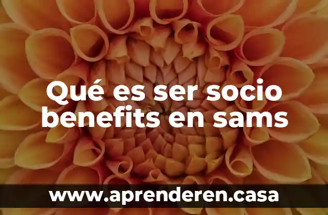 Que es un socio general 5 Qué es ser socio benefits en sams