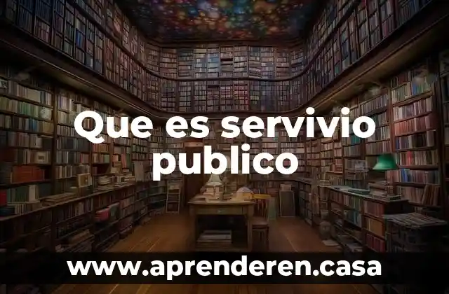Que es servivio publico