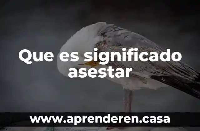 Que es significado asestar