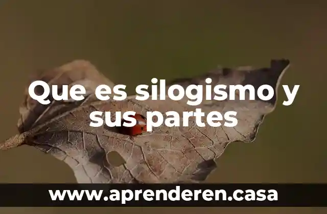 Que es la denominacion juridica de las partes 3 Que es silogismo y sus partes