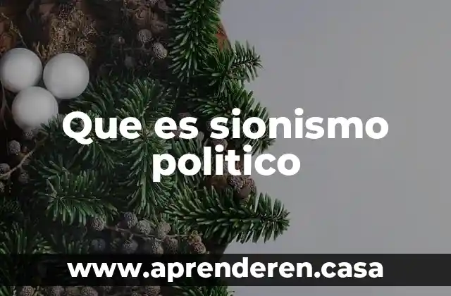 Que es sionismo politico