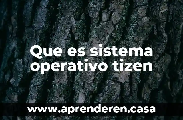 Que es un manual tecnico u operativo 5 Que es sistema operativo tizen