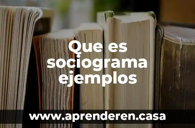 Que es sociograma ejemplos