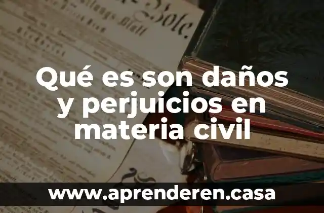 Qué es son daños y perjuicios en materia civil
