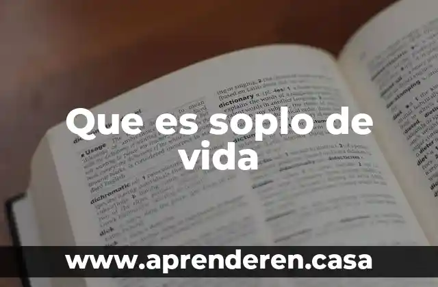 Que es soplo de vida