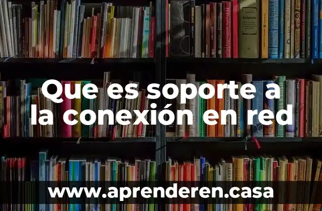 Que es soporte a la conexión en red