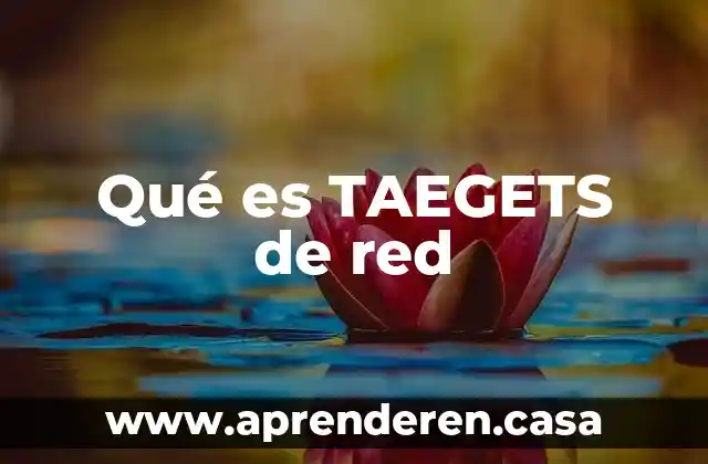 Que es una red agricola productores 8 Qué es TAEGETS de red