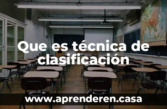 Que es un inmueble industrial 3 Que es técnica de clasificación