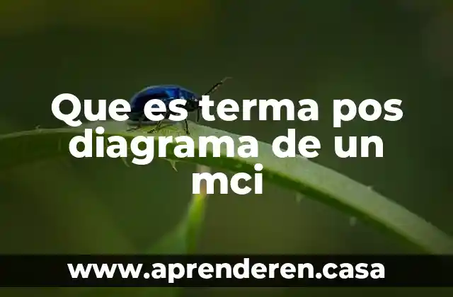 Que es el diagrama temperatura-volumen 3 Que es terma pos diagrama de un mci
