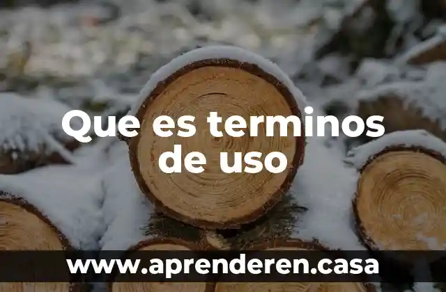Qué es un glosario de términos 5 Que es terminos de uso