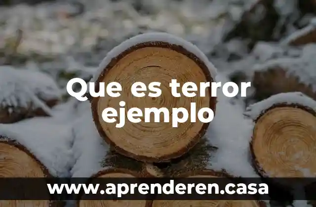 Que es terror ejemplo