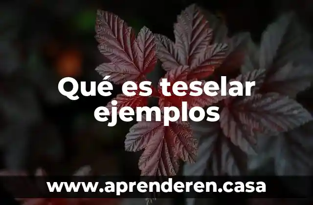 Que es el cambio climatico y ejemplos 6 Qué es teselar ejemplos