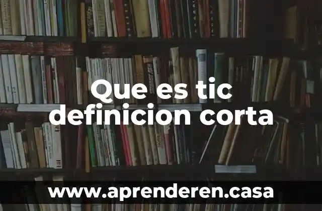 Que es tic definicion corta