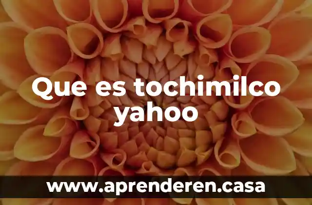 Que es tochimilco yahoo