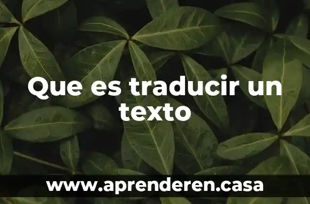 Que es un texto de historigrafia 4 Que es traducir un texto