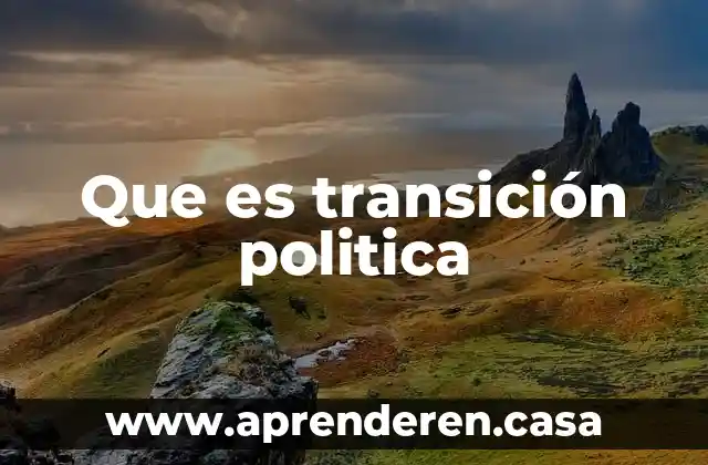 Que es transición politica