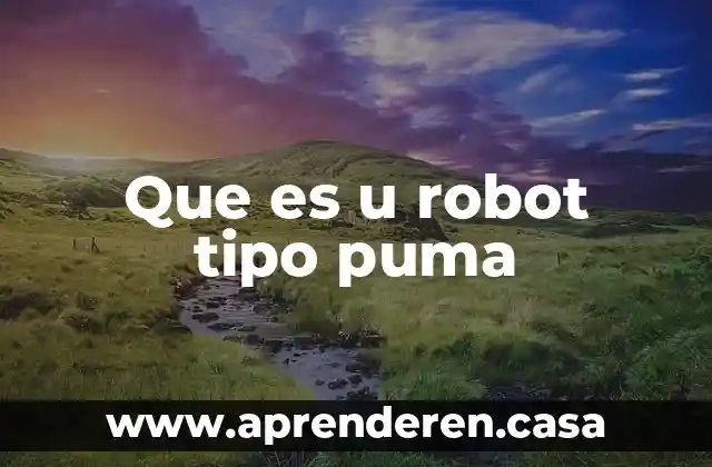 Que es u robot tipo puma